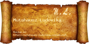 Mutshausz Ludovika névjegykártya